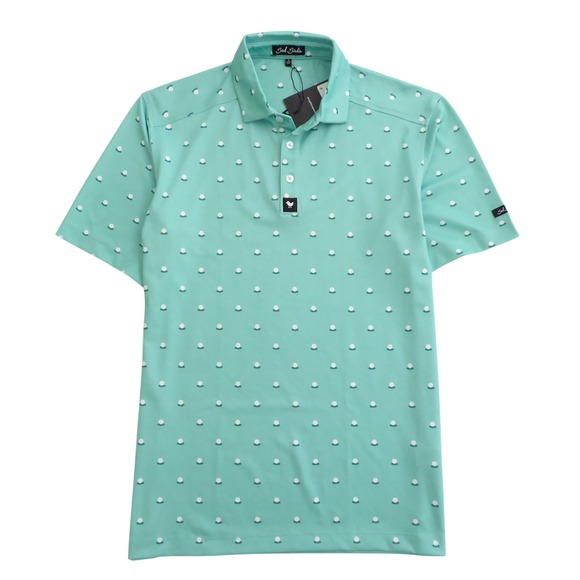 Bad Birdie Men's Pique Polo Aim Point Dusty Jade Green Golf Shirt Size Small - Picture 2 of 10